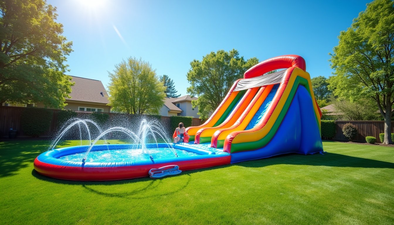 inflatable water slides for summer fun