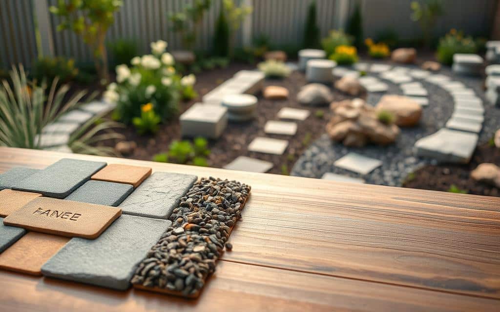 landscape design materials comparison. Hardscape installation Dyer